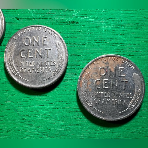 ⚫️ Vintage - All 3 Mints - 1943 Steel Pennies - War Time Wheaties - Collectible - Picture 12 of 16